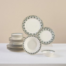 Resim Karaca Forever Bone Samatya 24 Parça 6 Kişilik Yemek Takımı Çok Renkli 