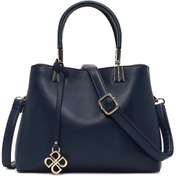 Resim Women's Navy Blue Long Strap Accessory Detailed Shoulder Bag Derimod
