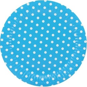 Resim Puanlı. Mavi Karton Tabak - 23.00 CM - 8 Adet 