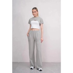 Resim Ponçik Kadın Crop Eşofman Takımı 3lü Takım Spor Comfort 25074 