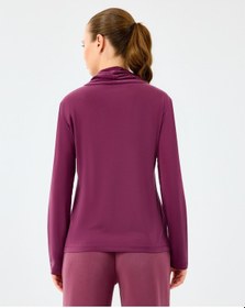 Resim Skechers W Turtle Neck Longsleeve Softluxe T-shirt Kadın Bordo Tshirt S2520185-3877 Bordo 