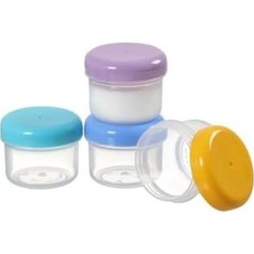 Resim Ucr 4 Lü 50 Ml Mini Anne Bebek Süt Ve Mama Bebek Organik Besin Ölçekli Sızdırmaz Kapaklı Saklama Kabı 