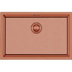 Resim Crauf Stella 4454 Pvd Bakır 50x40 El Yapımı Paslanmaz Çelik Mutfak Eviyesi Bakır 