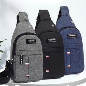 Resim 3 Renk Seçeneği - Erkekler için Günlük Oxford Göğüs Çantası, Tek Omuz Askılı, Dayanıklı Kumaş, Elde Yıkanabilir, Fermuarlı, Çok Amaçlı Outdoor Spor ve Geziler İçin 