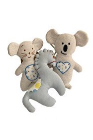 Resim Organic Sisters Toys Organik Fare - At - Koala Peluş Oyuncak Seti 
