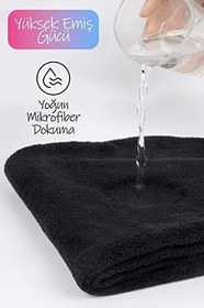 Resim Mikrofiber Saç Havlusu Süper Emici Hızlı Kuruyan Türban Saç Havlusu Şapkası - Uzun Kıvırcık Kalın Saçlar İçin Duş Saç Kurutma Havlusu, Plaj Havuz Banyo Kullanım (2li Krem + Pembe) 