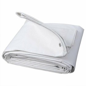 Resim Edoplast 3x3 Metre Beyaz Branda Çadır Gölgelik Tente Su Yağmur Geçirmez Koruyucu Örtü Kapsüllü 
