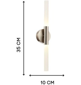 Resim Umut Ledli Modern Krom Kablolu Aplik Krom 
