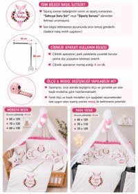 Resim bebek_iklimi 60x120 Fırfırlı Nakışlı Bebek Uyku Seti - İsimli Cibinlikli Kenar Koruyucu 17 Parça 