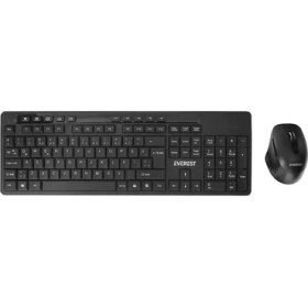 Resim Everest Km-510 Kablosuz Q Multimedia Klavye + Mouse Set Siyah 