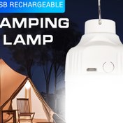 Resim 1 adet USB Şarj Edilebilir Kamp Çadırı Lambası - LED Arama Lambası, Çengelli Tasarım, Taşınabilir Acil Durum Lambası, Balıkçılık, Yürüyüş ve Açık Hava Seyahati için, ABS Malzeme, Şarj Edilebilir Lityum Pil, Açık Hava Aydınlatması | Modern Kamp Ekipmanı | Dayanıklı Kamp Ekipmanı 
