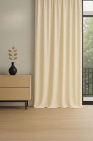 Resim Monami 1. Sınıf Kalite Krem Saten Güneşlik Perde Krem 270 x 220 