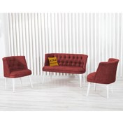 Resim Azra Aksesuar Çay Seti Koltuk Takımı - Oturma Grubu - Cafe Mobilya - Ofis Mobilya - Balkon Mobilya - Beyaz Ayak 
