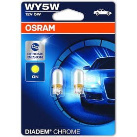 Resim Duolight Osram T10 Dipsiz Krom Ampul Diadem Chrome 2'Li Takım 5W 12V 