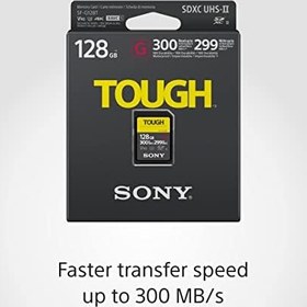 Resim Sony SF-G128T SD Hafıza Kartı (128 GB, UHS-II, SD Tough, G Serisi) 