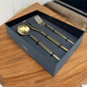 Resim Bambum Vibe 36 Parça Çatal Kaşık Bıçak Takımı Altın Metalik 