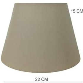 Resim Bohhem Abajur Başlığı Hazır Şapka Kahve Renk Kumaş Kahve 
