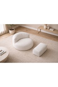 Resim PATARA HOME Mila Modell Puff & Armut Koltuk 2'li Relax Koltuk 