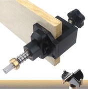 Resim Lijinxu Ağaç İşleme Dolabı 1 Bit Için Delik Matkap Jig 