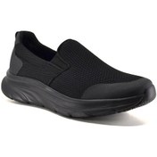 Resim King Paolo K1114 Erkek Lastikli Memory Foam Comfort Battal Boy Spor Ayakkabı 45-46-47 Siyah 