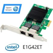 Resim Open Smart 2 Port Intel E1G42ETBLK 1gbe Pcıe X1 Ethernet Kart - OPS7239NT 