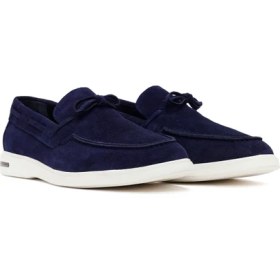 Resim Derimod Erkek Lacivert Süet Deri Casual Loafer 26SFD670810 