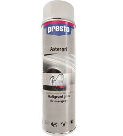 Resim Presto 1k Sprey Akrilik Metal Yüzey Astarı Gri 500 Ml. 