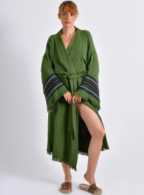 Resim Brandsmithshop Olive Zeytin Yeşili Symbol Nomad Kimono Çok Renkli 