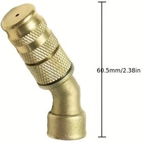 Resim 1 adet Ayarlanabilir Pirinç Püskürtme Memesi için Spreyler - 60mm Uzunluk, Konik Püskürtme Tasarımı, Tarım ve Çim Bakımı Uygulamaları için İdeal, Hortum Püskürtme Memesi 