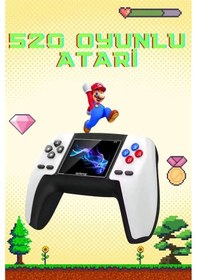 Resim Retro Konsol P5 Uyumlu Taşınabilir 520 Oyunlu Kablosuz Game Stick 