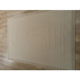 Resim Çam Halı Sisal 9327 Bej / Krem Bordürlü Jüt Sisal Kilim - 100x300 