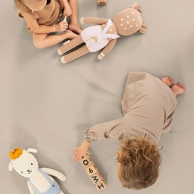 Resim Deri Silinebilir Bej Oyun Halısı 