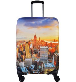 Resim Orta Boy Valiz Kılıfı, Bavul Kılıfı, Valiz & Bavul Koruyucu Vk010 Çok Renkli 