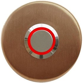 Resim Lockway Z-101abk Bronz Paslanmaz Tek Kontak Zil Butonu Kırmızı Led 