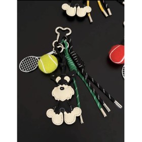 Resim Silver1 Zarif Anti-Kayıp Araba Anahtarlık Okul Çantası Çekicilik Bebek Yaratıcı Erkek ve Kadın Çift Yıldız Ayı Anahtarlık (Yurt Dışından) 