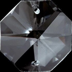 Resim 14 mm Şeffaf Octagon Işlenmiş Avize Taşı 20 Adet 