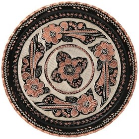 Resim Erzincan El İşlemeli Bakır 25 Cm Yuvarlak Tepsi Minesiz 