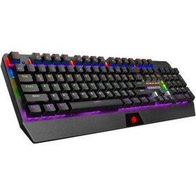 Resim GameBooster G5R Defender Rainbow Aydınlatmalı Mekanik Oyun Klavyesi 