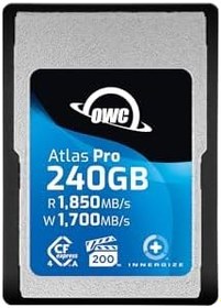 Resim OWC 240GB Atlas Pro Yüksek Performanslı Cfexpress 4.0 Tip A Hafıza Kartı Profesyonel Sınıf, 1850MB/s'ye kadar Okuma ve 1700MB/s Yazma Hızı 