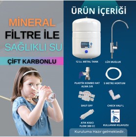 Resim Evora 13 Aşamalı Açık Kasa 12 Litre Pompasız Su Arıtma Cihazı Mineral Su Özellikli 