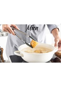 Resim Mien Metal Saplı Silikon Maşa Siyah 