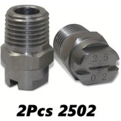 Resim Fochsia 2 Adet Paslanmaz Çelik Hvv Yelpaze Nozul Yüksek Basınç Nozulu Qp3504 1 4 2502 Delik 36g Araç Yıkama İnşaat Püskürtme 