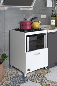 Resim Kenzlife Ocak Dolabı Demi Byz 85*60*57 Mutfak Modül Mini Fırın Ankastre Ocak Için 