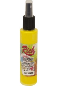 Resim Rich New Fashion Sprey Kumaş Boyası 1502 - Limon Sarı 100 cc 