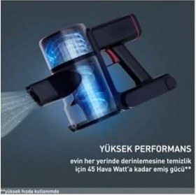 Resim MWX Teknoloji TY6T90TR X- 8.60 Max Aqua 45 Air Watt Kablosuz Şarjlı Dikey Süpürge 