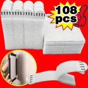 Resim 108 adet Matkap Gerektirmeyen Resim Asma Şeritleri - Çift Taraflı Çıkarılabilir Duvar Askıları, Kolay Kurulum Etiketleri ile Su Geçirmez Yapıştırıcı Montaj Şeritleri, Çerçeveler, Sanat Eserleri, Fotoğraflar ve Noel Dekoru için Hasar Gidermez, Çerçeveler için Montaj | Modern Askı Tasarımı | Dayanıklı Askı Malzemesi 
