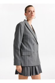 Resim Fabrika Gri - Beyaz Kadın Blazer F5WL-CKT0133 