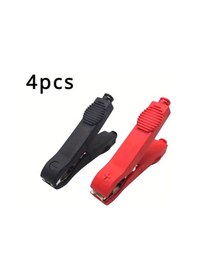 Resim Chuangyinshop 4 Adet 35a Kapasiteli Yüksek Güçlü Timsah Klips Kırmızı Siyah Saplı 