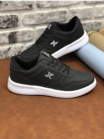 Resim Umut Luttoon Büyük Numara 45-46-47-48 Ortopedik Erkek Spor Ayakkabı Siyah Beyaz 