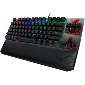 Resim ASUS ROG STRIX Scope TKL Deluxe Cherry MX Red Switch Türkçe RGB Mekanik Gaming Klavye 